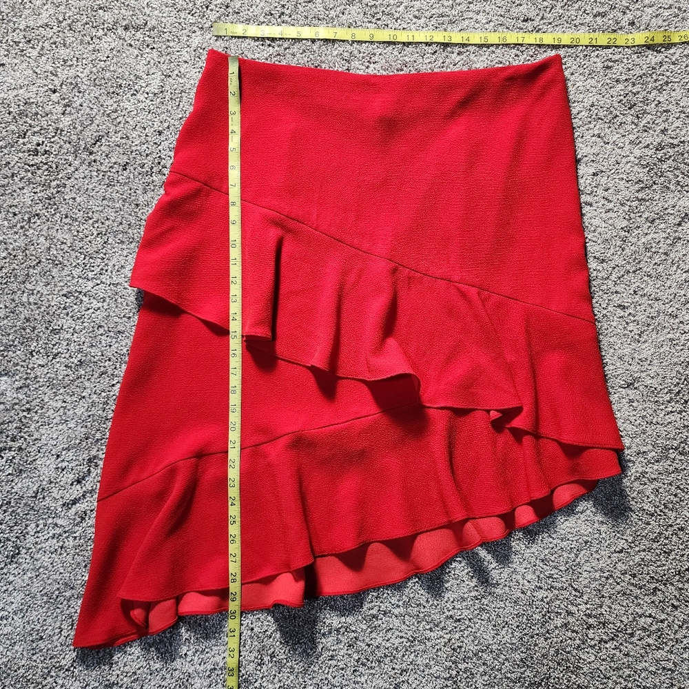 A New Day Red Asymmetrical Ruffle Skirt Size 18 - Picture 6 of 9